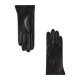 Gants femme tactiles en cuir - noir