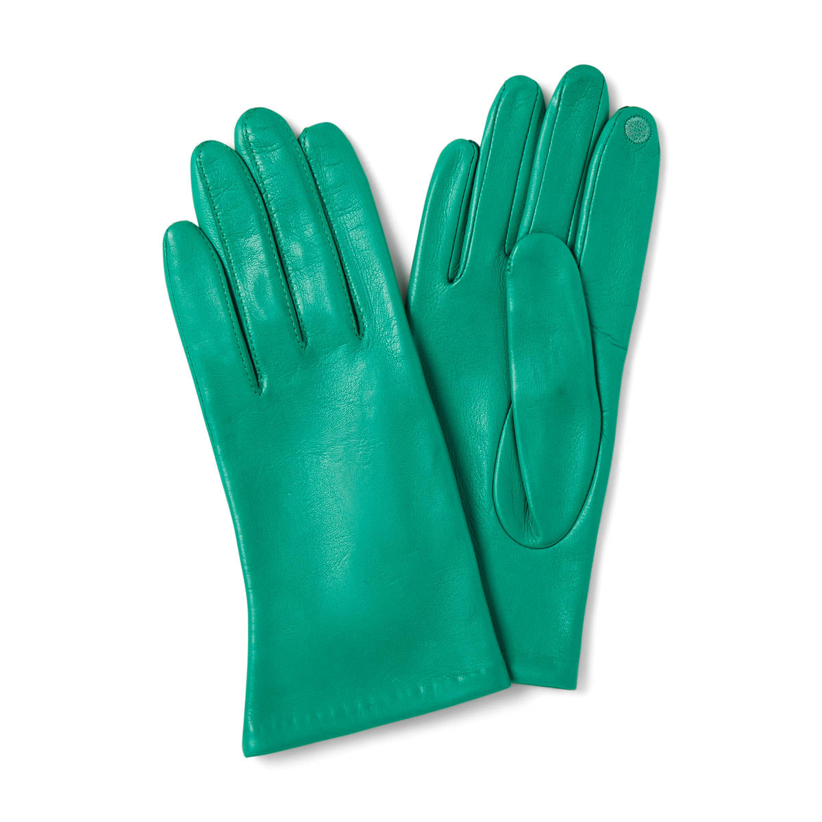 Gants femme tactiles en cuir - vert