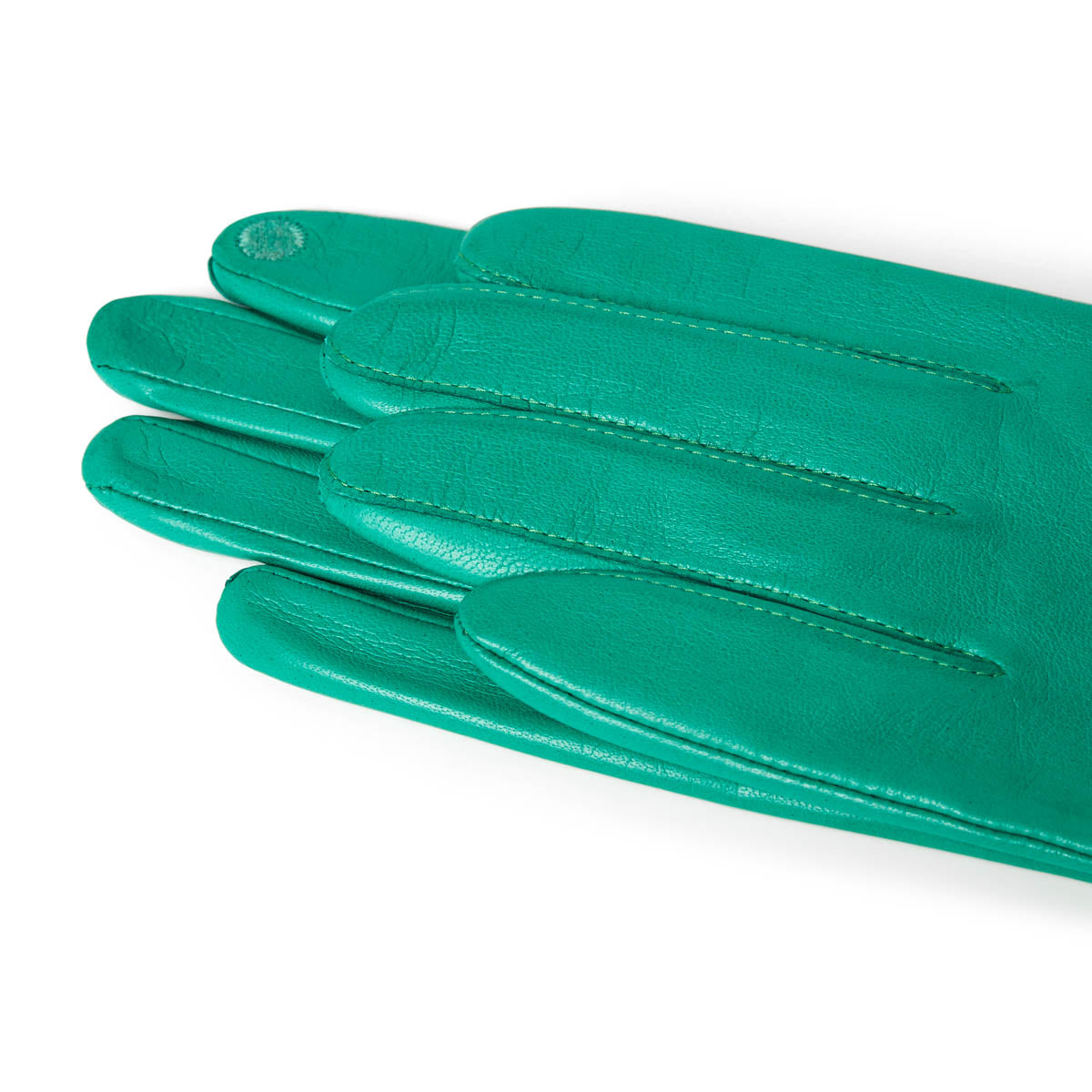 Gants femme tactiles en cuir - vert