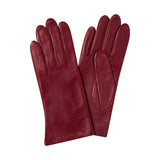 Gants femme tactiles en cuir - rouge