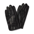 Gants homme tactiles en cuir - noir