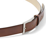 Ceinture homme en cuir glacé camel