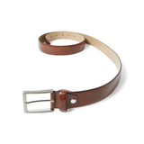 Ceinture homme en cuir glacé camel