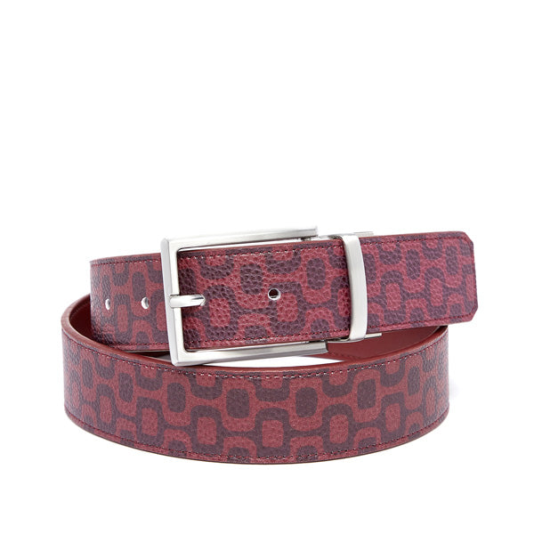 Ceinture homme en cuir Rio - bordeaux