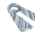 Etole rayures zig zag - blanc bleu rose