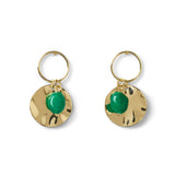 Boucles d'oreilles perle verte