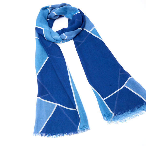 Foulard homme bleu - motif New York