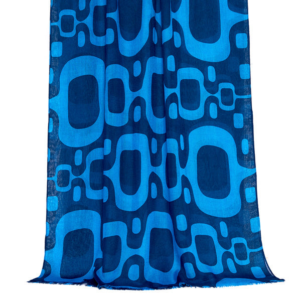 Foulard homme bleu - motif Rio