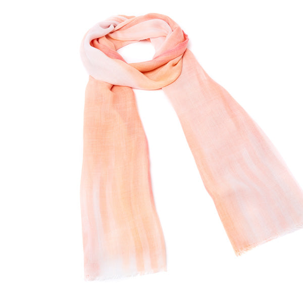 Foulard homme corail - motif fleurs Ikat