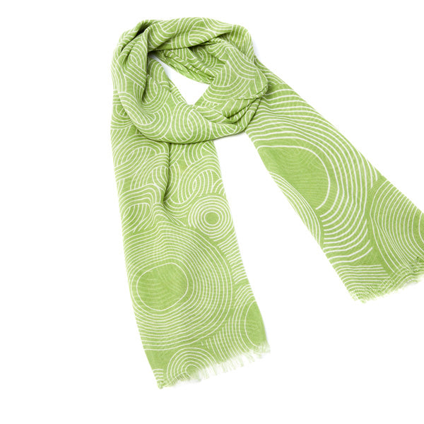 Foulard femme- motif Tokyo - vert d'eau