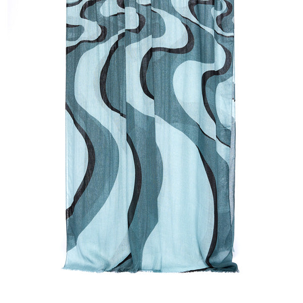 Foulard femme - motif Rio - bleu