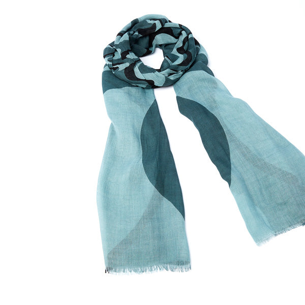 Foulard femme - motif Rio - bleu