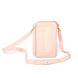 Pochette téléphone femme en cuir - rose