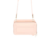 Pochette téléphone femme en cuir - rose