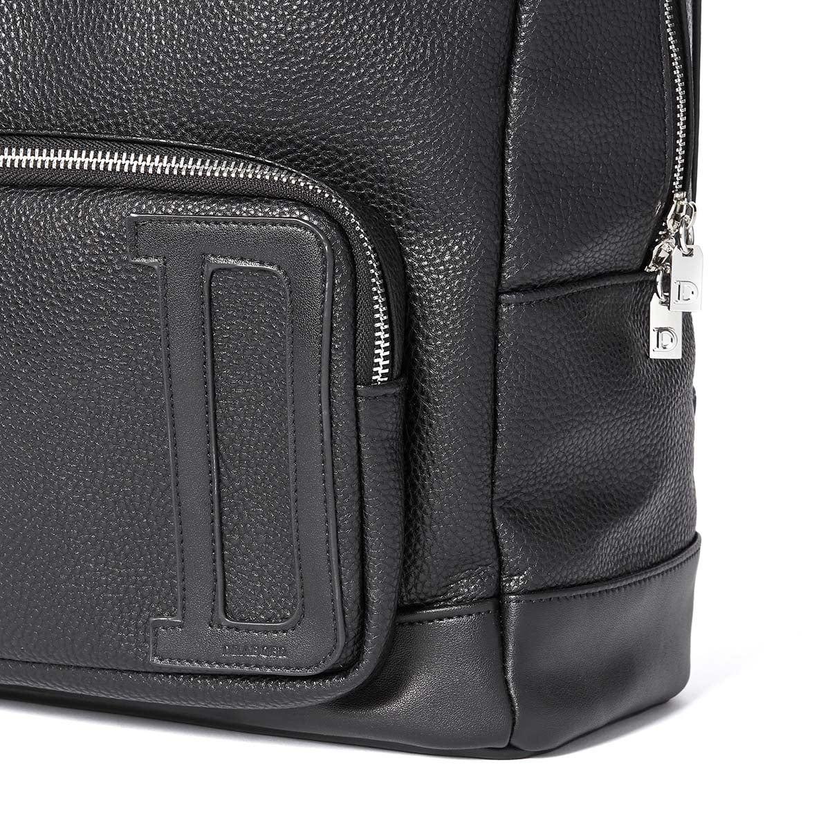 Sac à dos homme en cuir uni noir