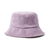 Chapeau bob en velours lilas