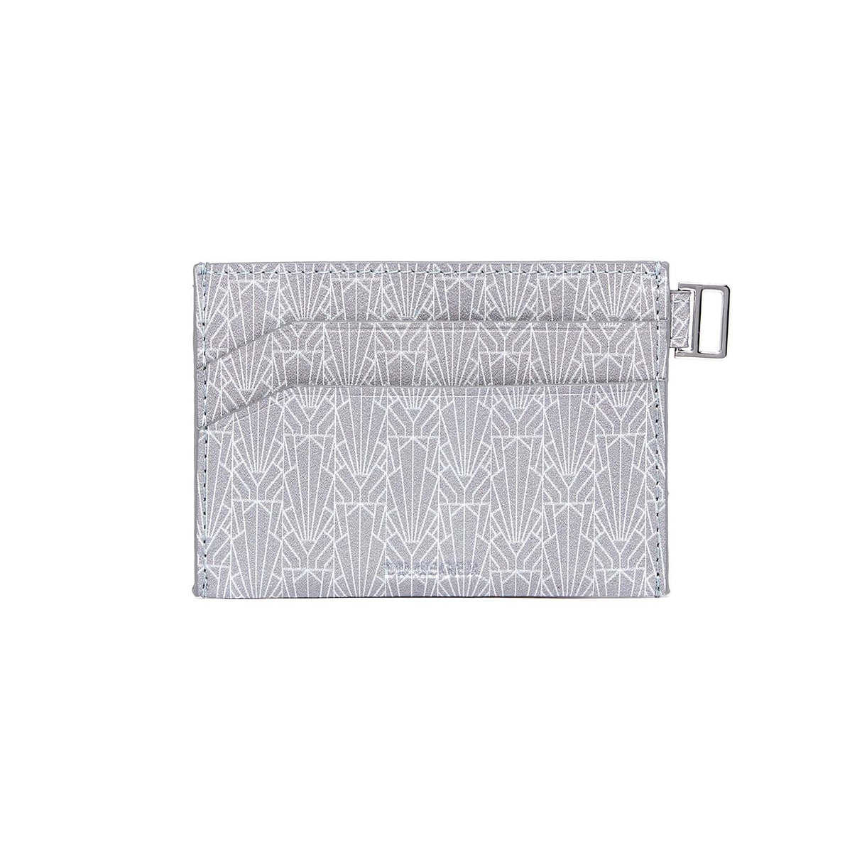 Porte-cartes homme en cuir - motif New York - gris