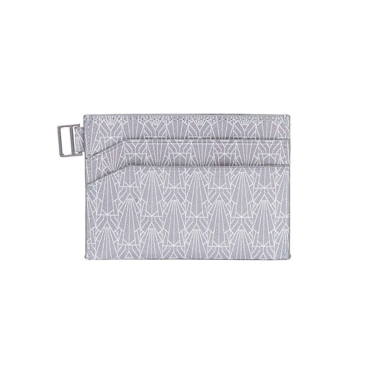 Porte-cartes homme en cuir - motif New York - gris