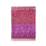 Etole jacquard à fleurs - fuchsia