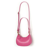 Sac baguette en cuir - fuchsia