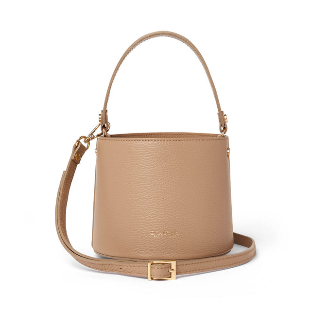 Sac seau en cuir - beige