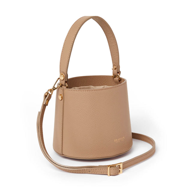 Sac seau en cuir - beige