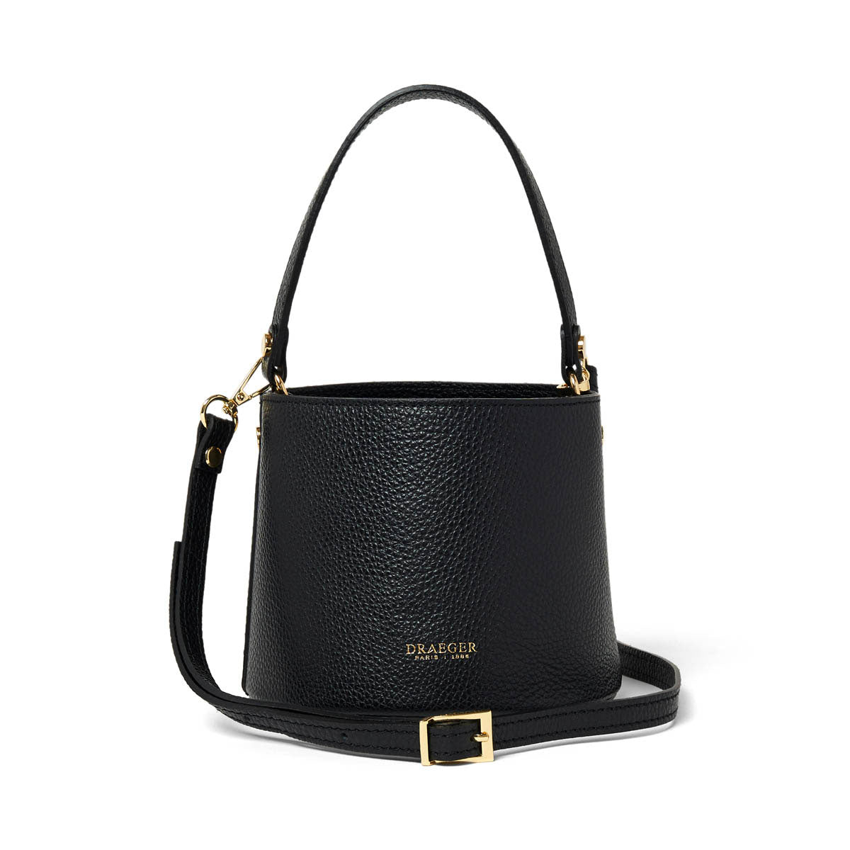 Sac seau en cuir - noir