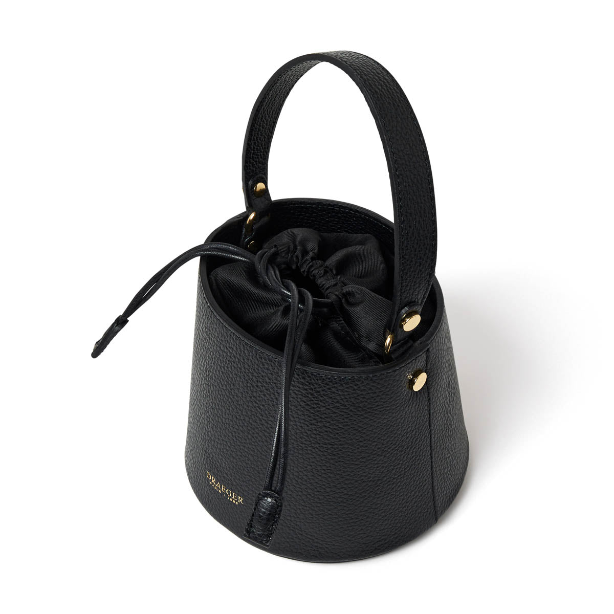 Sac seau en cuir - noir