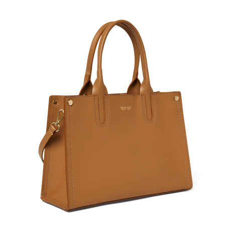 Petit sac cabas en cuir - camel