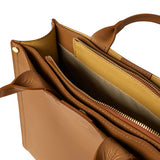 Petit sac cabas en cuir - camel