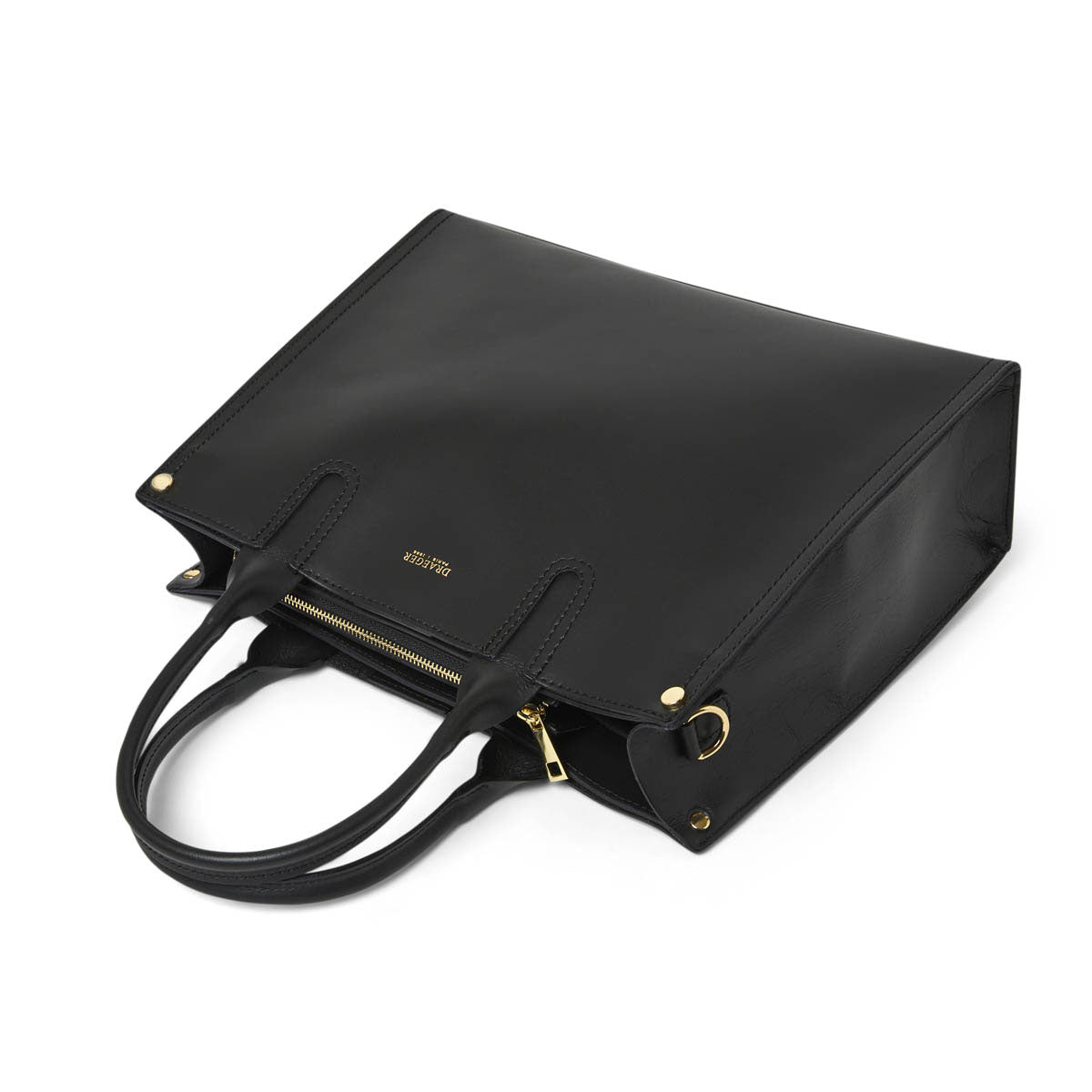 Grand sac cabas en cuir - noir