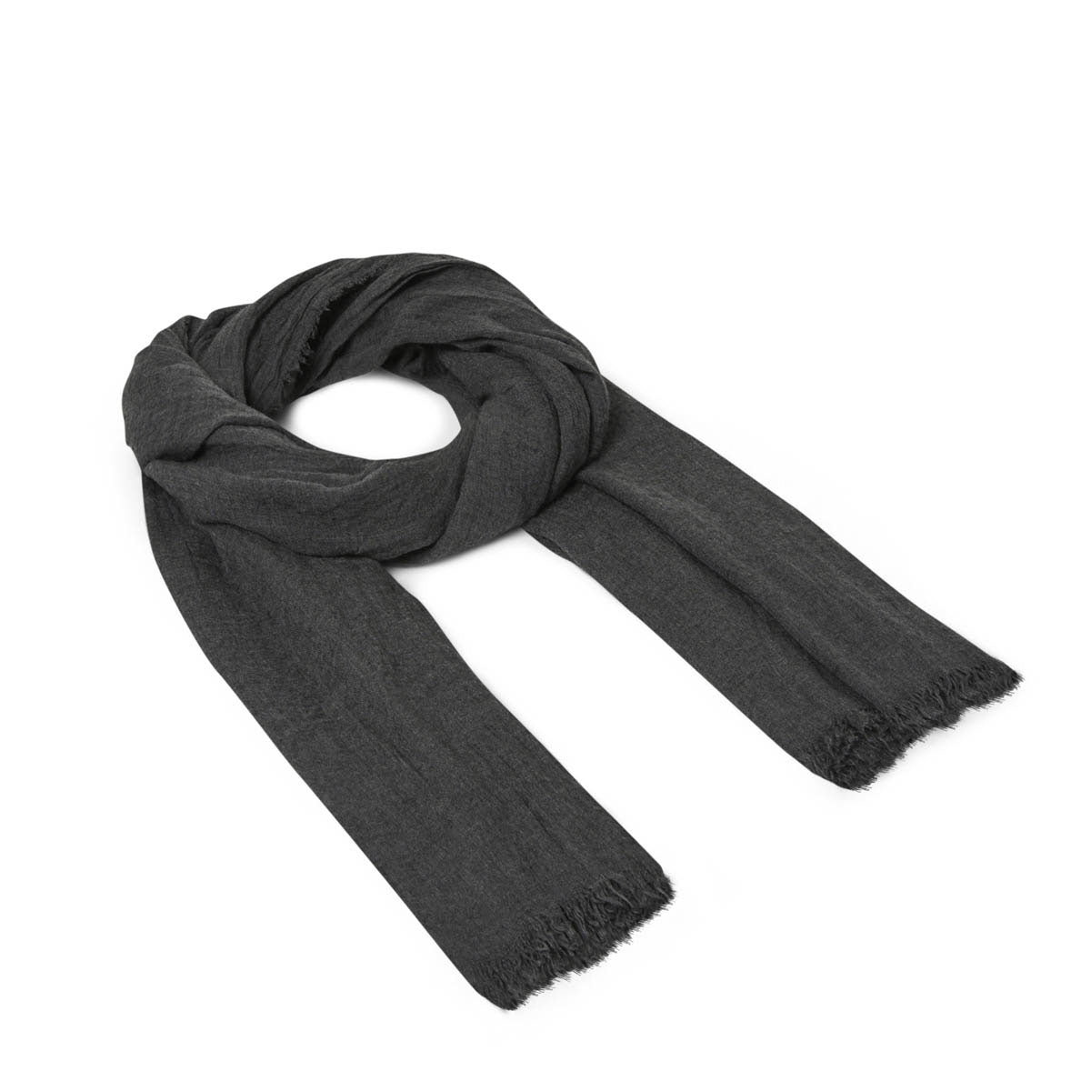 Foulard à Franges - Gris foncé