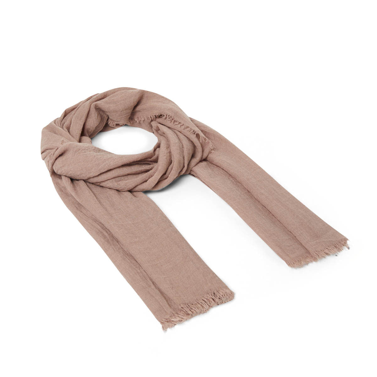 Foulard à franges - rose