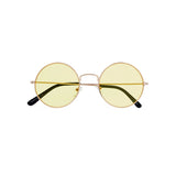 Round yellow metal glasses