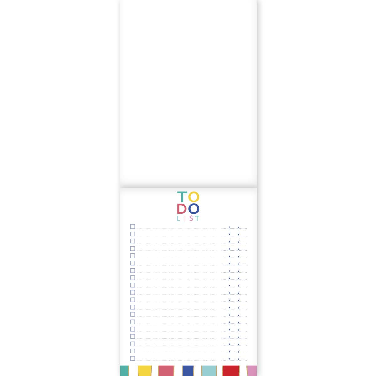 Bloc-notes To do list - 13x18 cm - 100 pages - Rayures multicolores