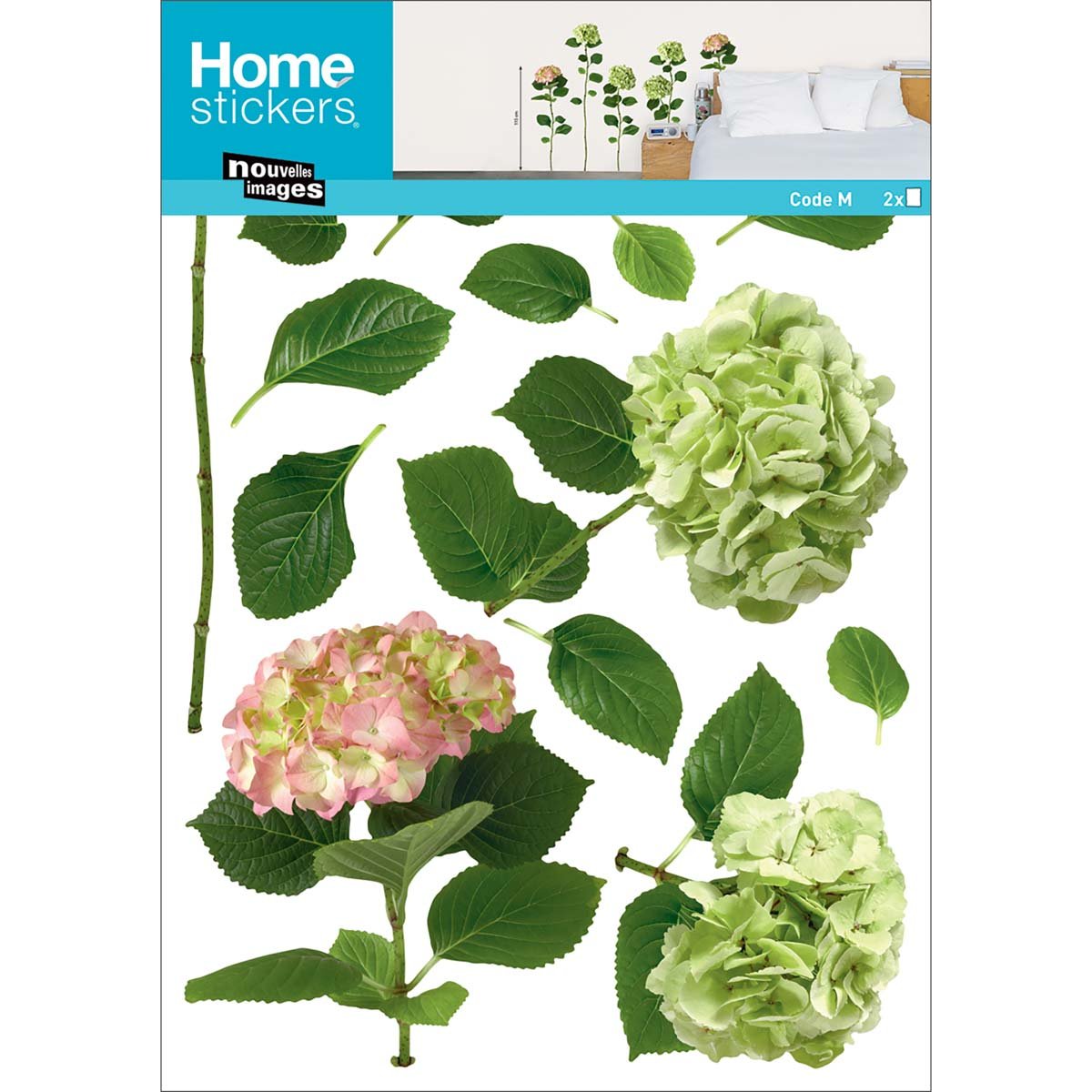 Sticker mural Hortensias