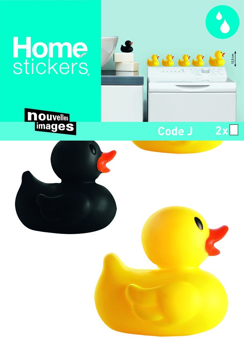 Sticker mural Petits canard jaunes