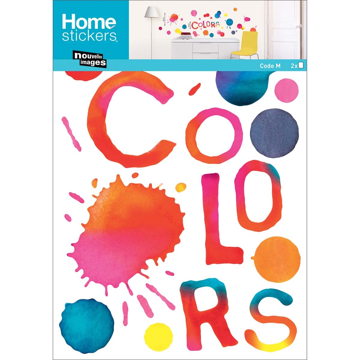 Sticker mural Taches multicolores