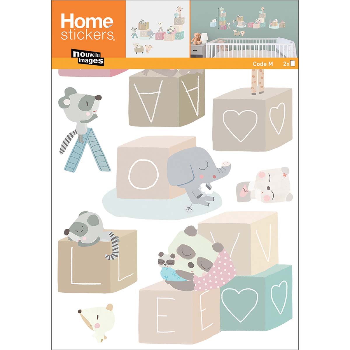 Sticker mural Cubes pour enfants