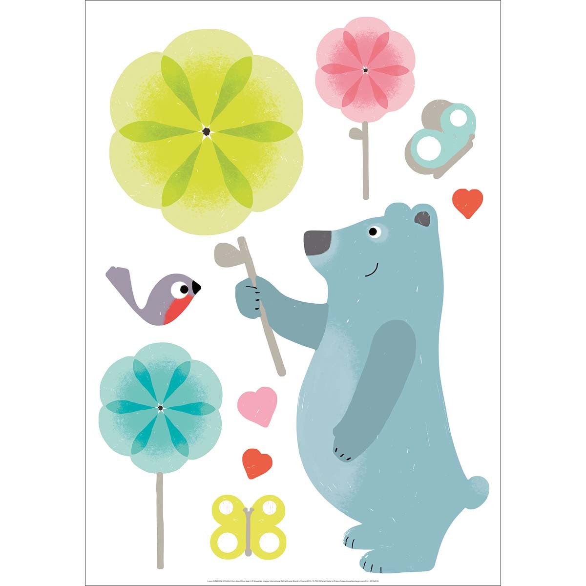 Sticker mural L'ours bleu