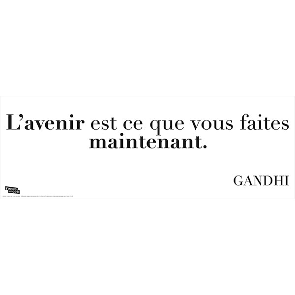 Sticker citation Ghandi L'avenir