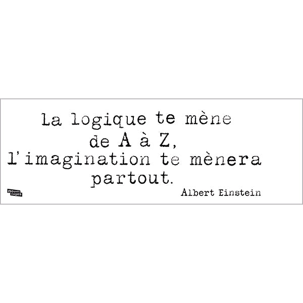 Sticker citation Albert Einstein La logique