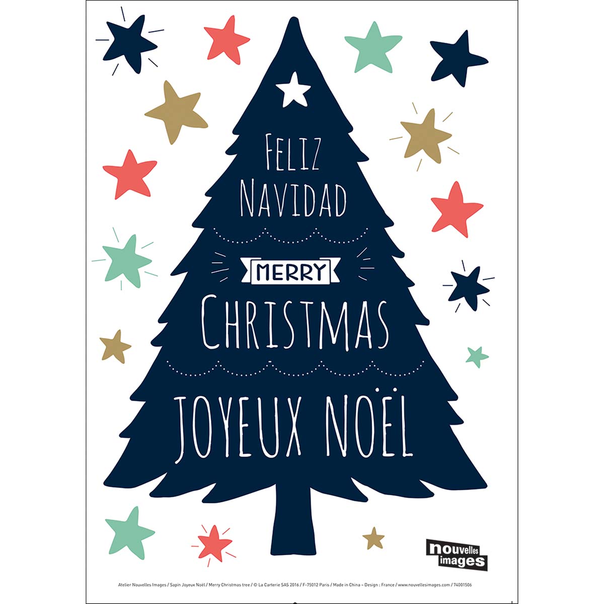 Homesticker Noël Sapin Joyeux Noël pour fenêtre