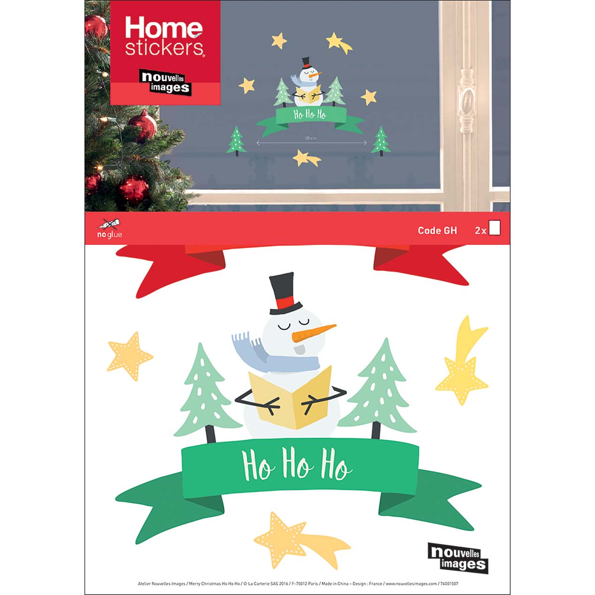 Homesticker Noël 'Merry Christmas' pour fenêtre