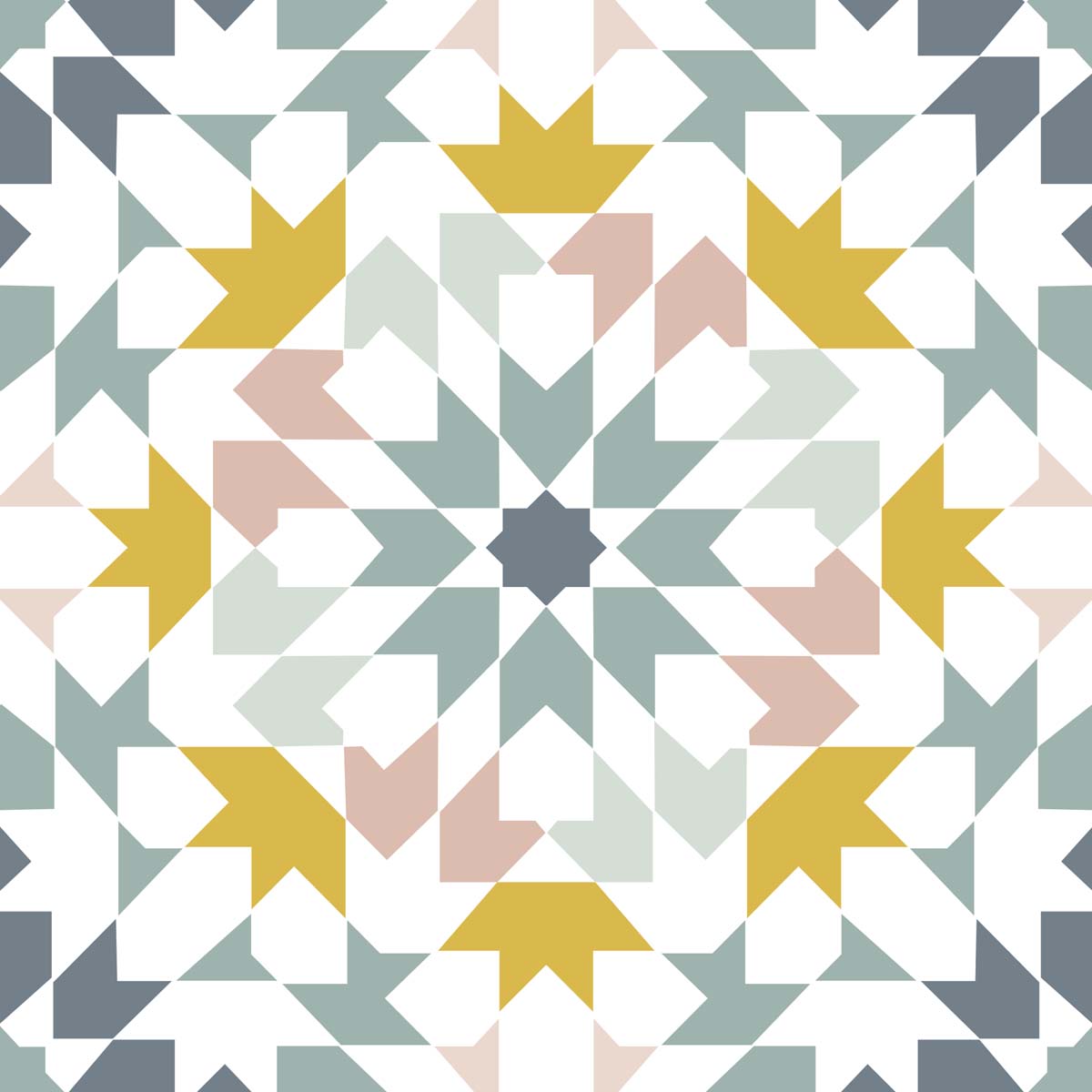 Tile stickers 15x15 cm Pastel azulejo pattern