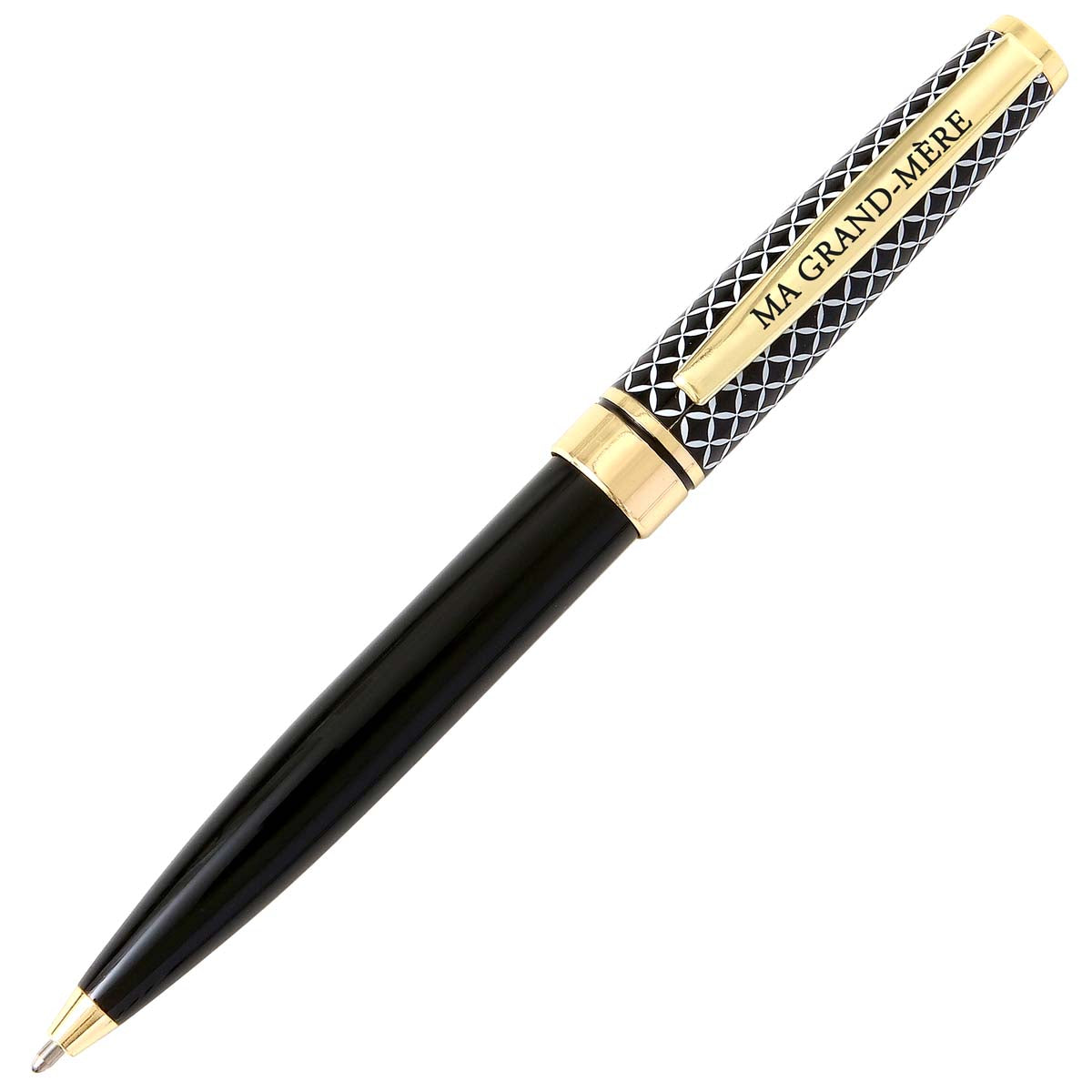 Stylo bille noir rétractable Ma grand-mère