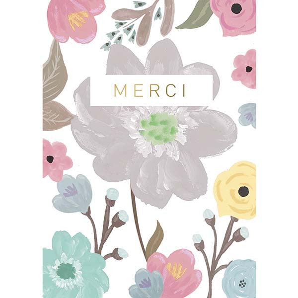 Carte de remerciements à fleurs