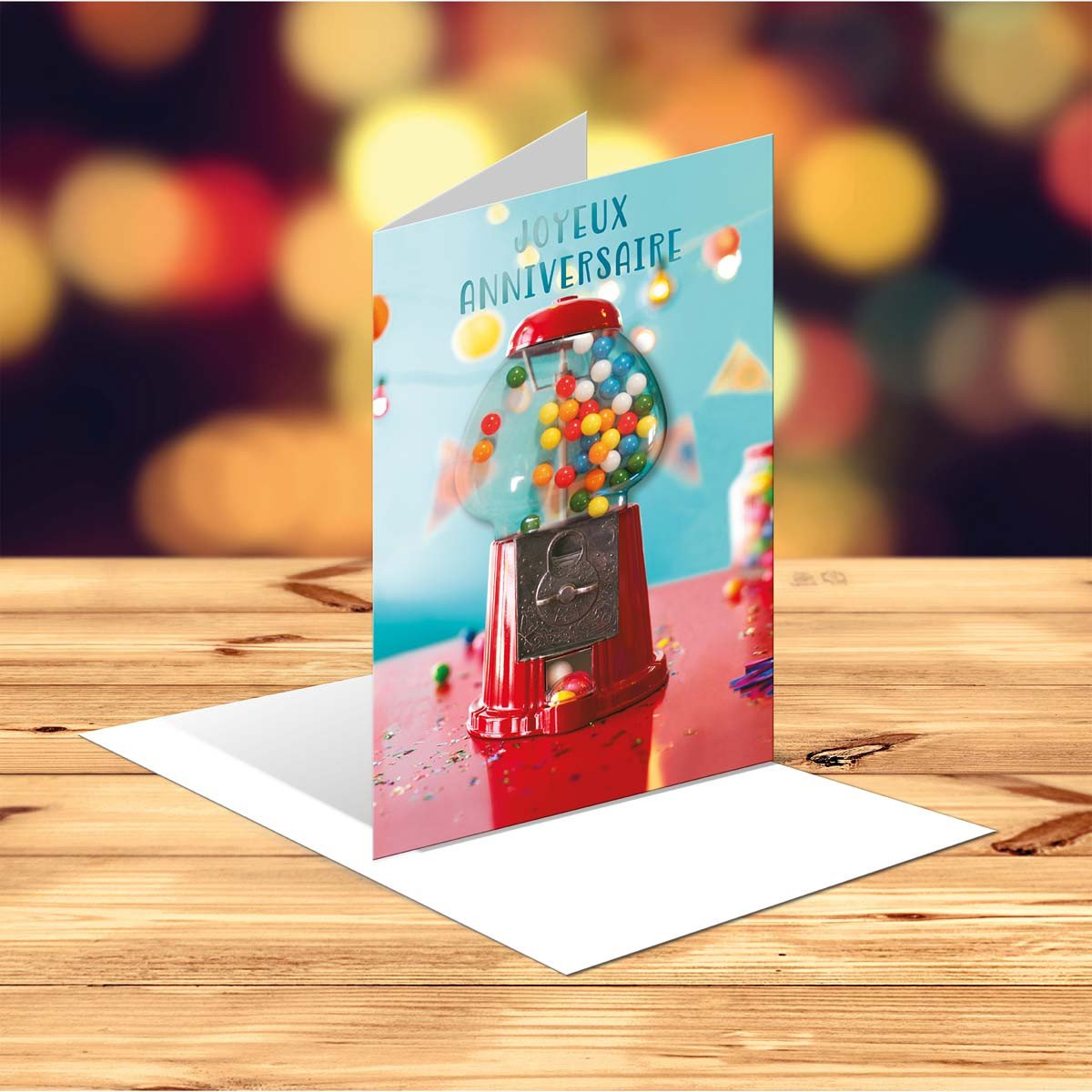 Carte anniversaire Distributeur de bonbons