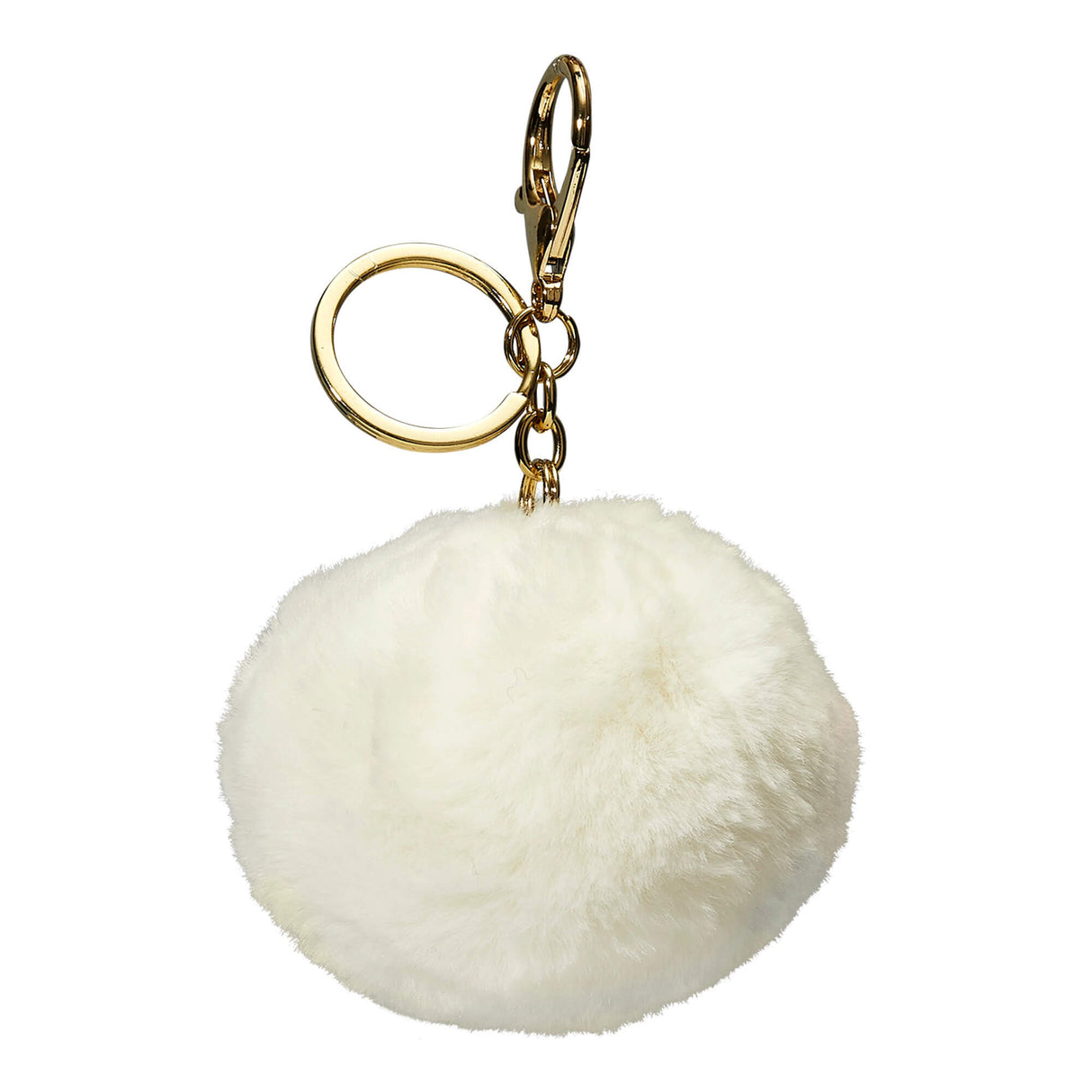 Porte-clés peluche Boule blanche