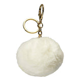 Porte-clés peluche Boule blanche